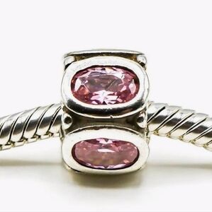 Chamila CZ Oval Pink Charm